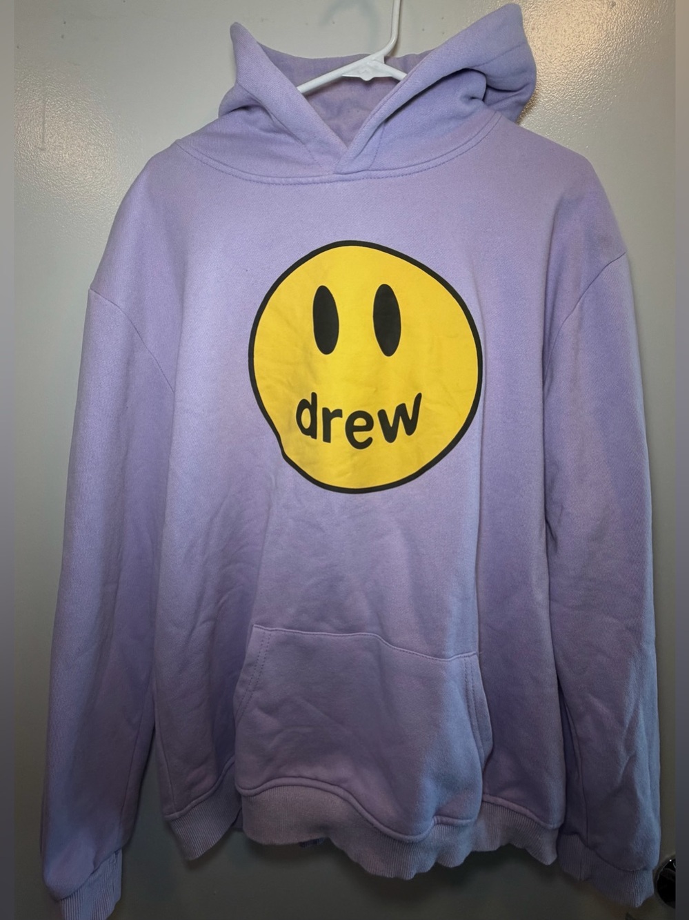 DREW House Purple Lavender Hoodie with Yellow Smile